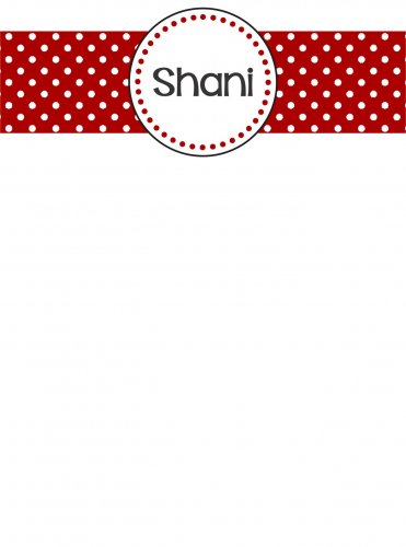Name on dots red