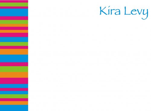 Left stripes pink orange