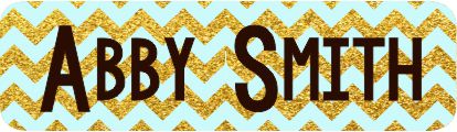 Glitter chevron gold & mint