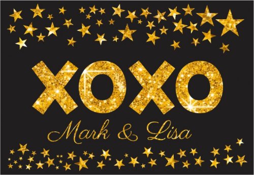 Glitter xoxo black