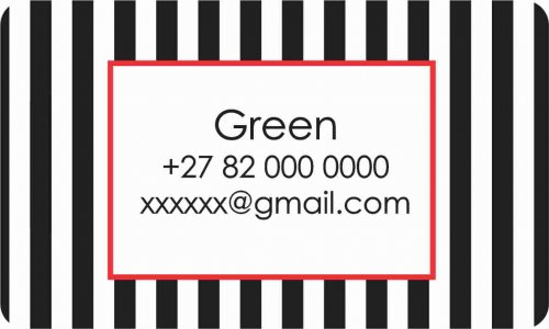Stripes black & white red border
