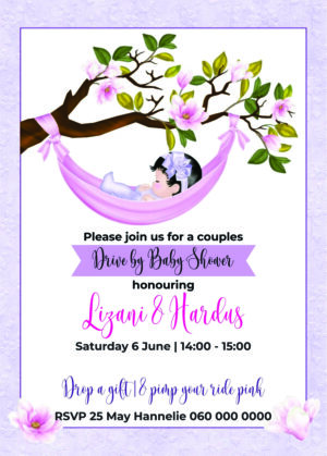 Baby shower purple