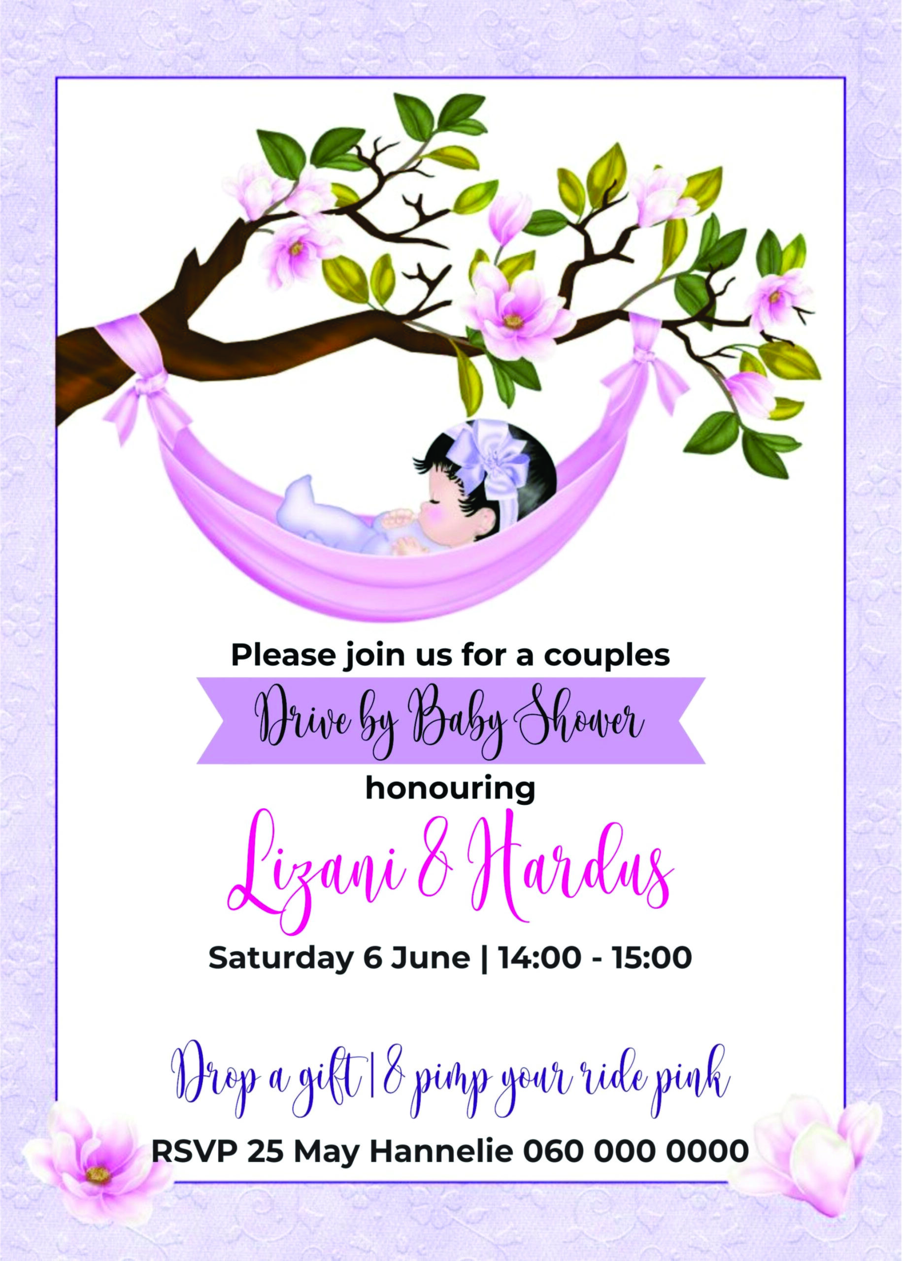 Baby shower purple