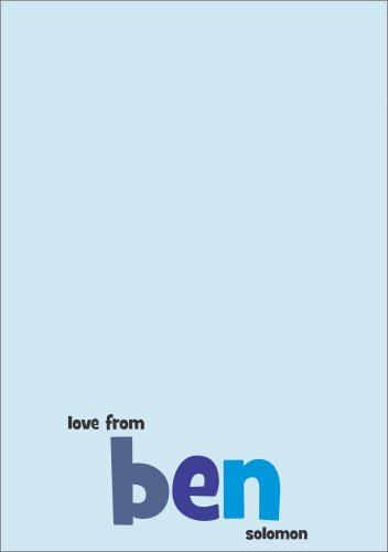 Fun font blues on blue