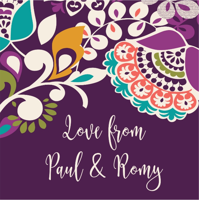 Flowers on purple