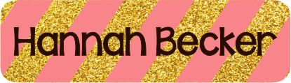 Glitter stripes gold & peach