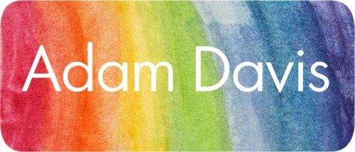 Watercolour stripes rainbow