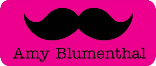 Mustache on cerise