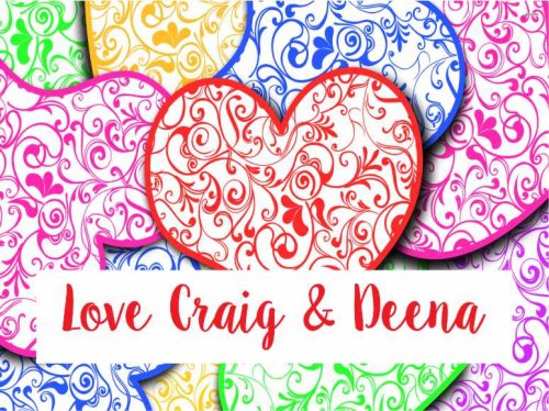 Lace hearts bright