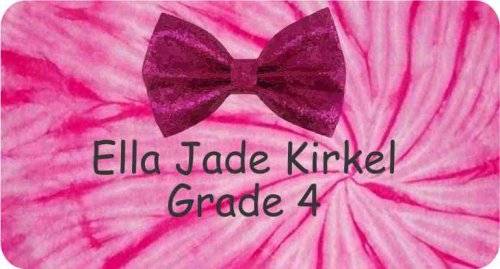 Bow on tie dye pink