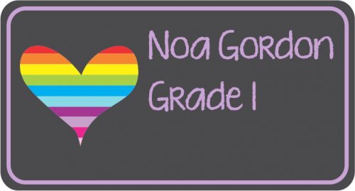 Chalk rainbow heart