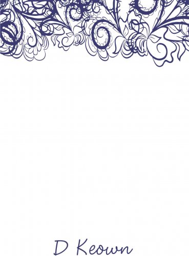 Lacey flowers navy