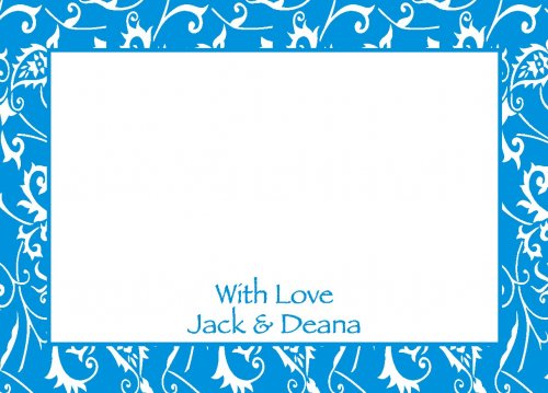 Border floral blue & white