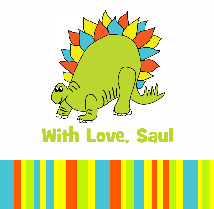 Dino with stripes