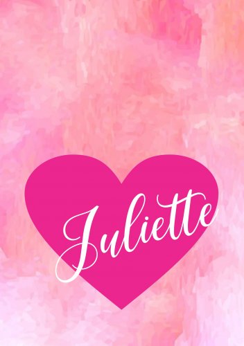 Watercolour pink heart