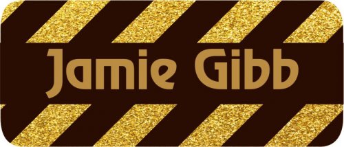 Glitter stripes gold & black
