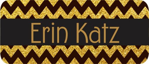 Glitter chevron gold & black