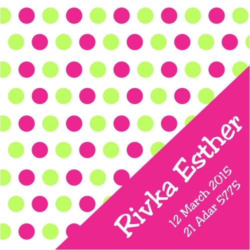Dots pink & green