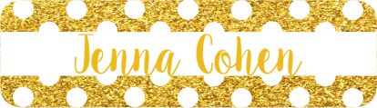 Glitter gold white dots