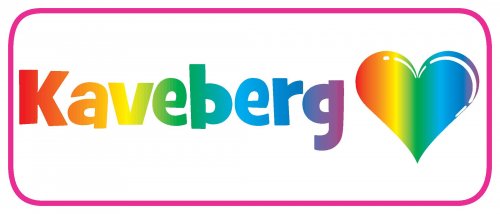 Heart rainbow & rainbow text on white