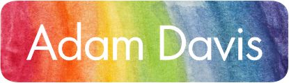 Watercolour stripes rainbow