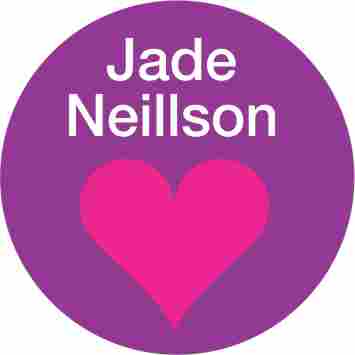 Shoe pink heart on purple
