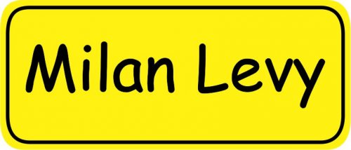 Text black on yellow