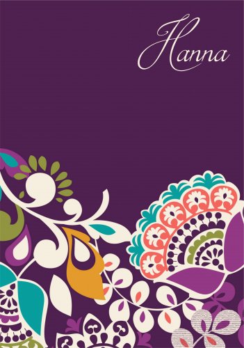 Flowers on purple