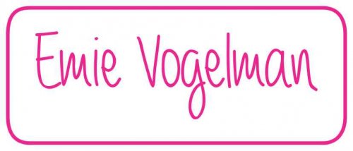 Pink handwritten font on white