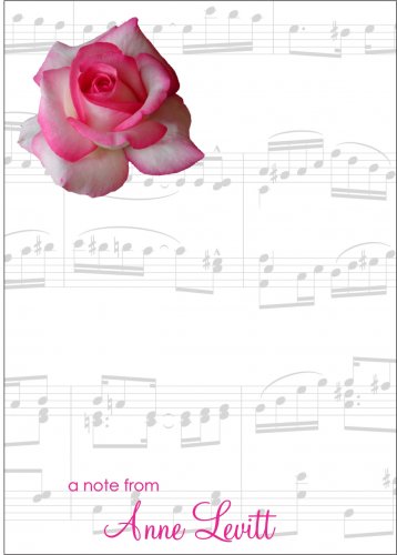 Rose pink music notes
