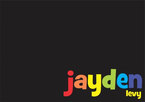 Name fun font brights on black