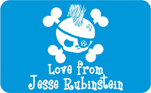 Punk skull blue