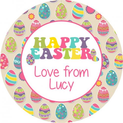 Colurful eggs round