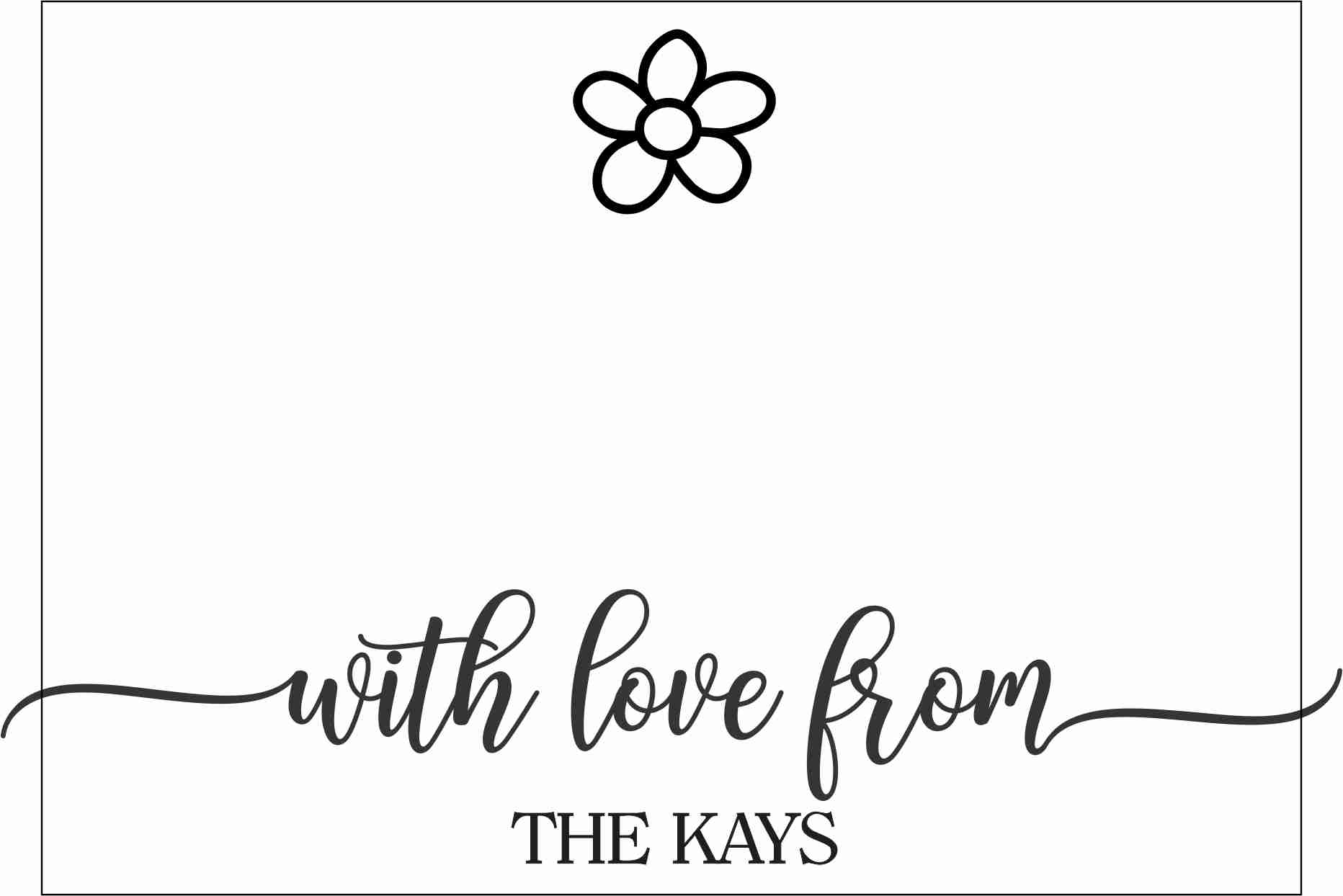 Flower outlined