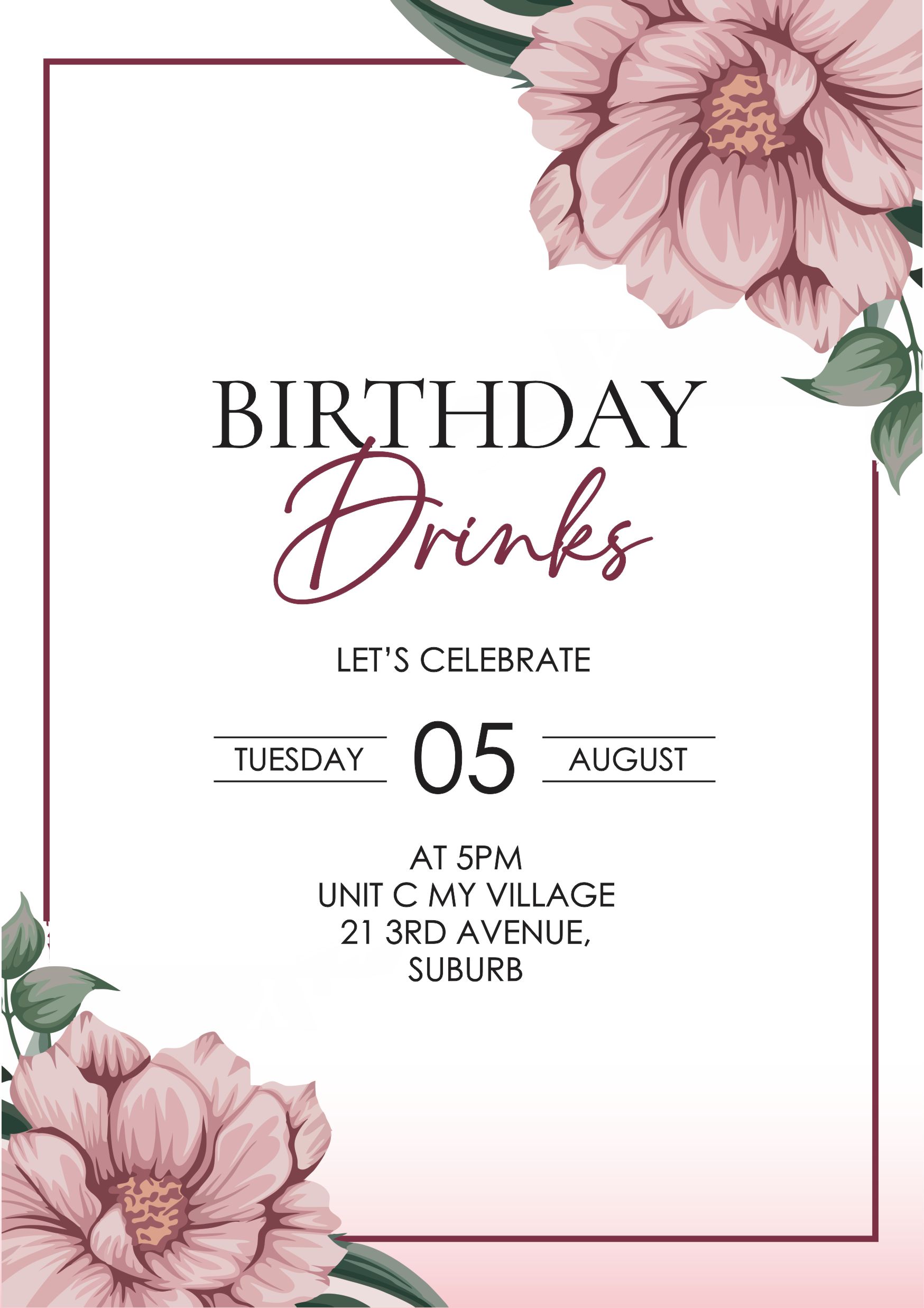 Birthday drinks