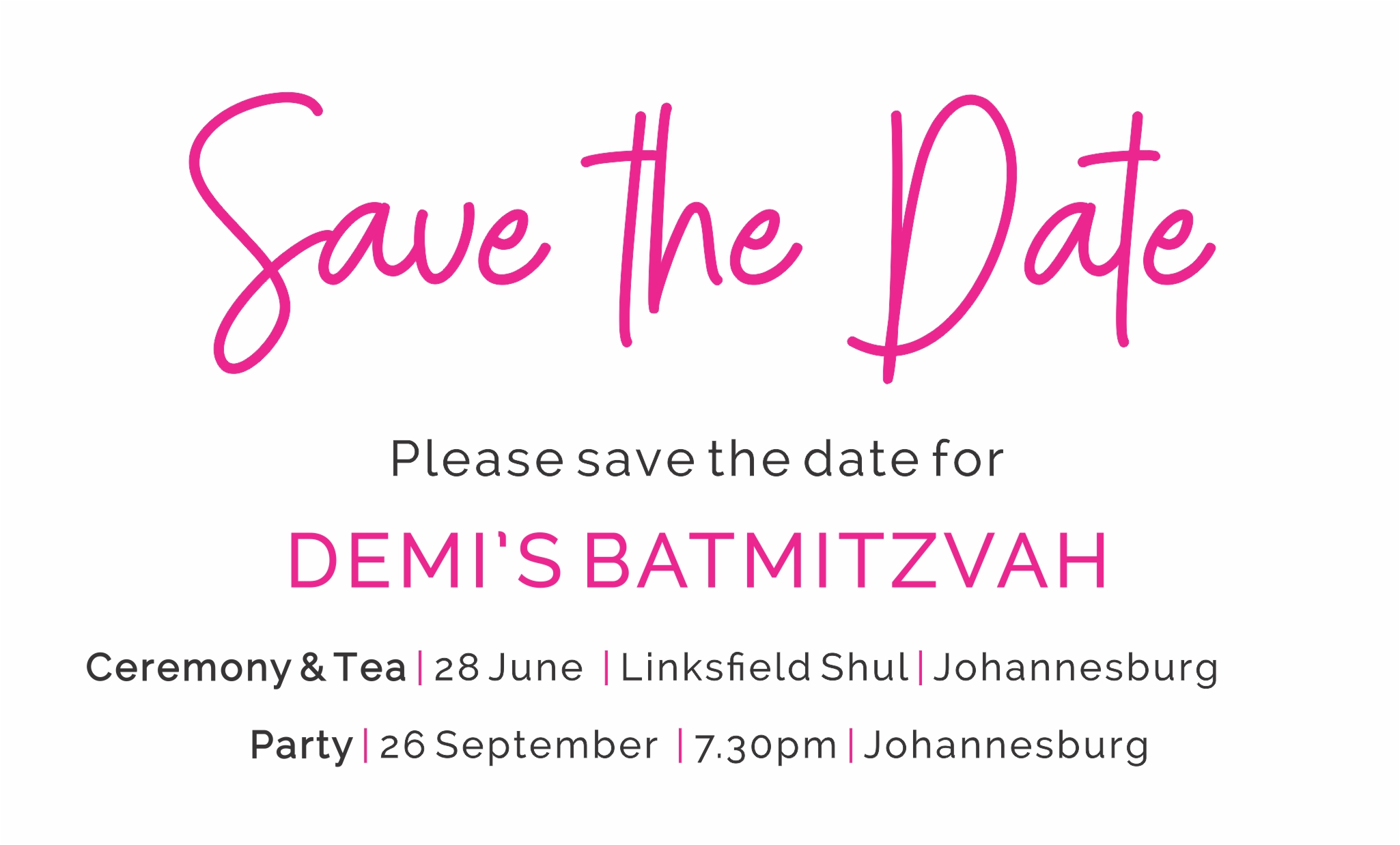 Save the date