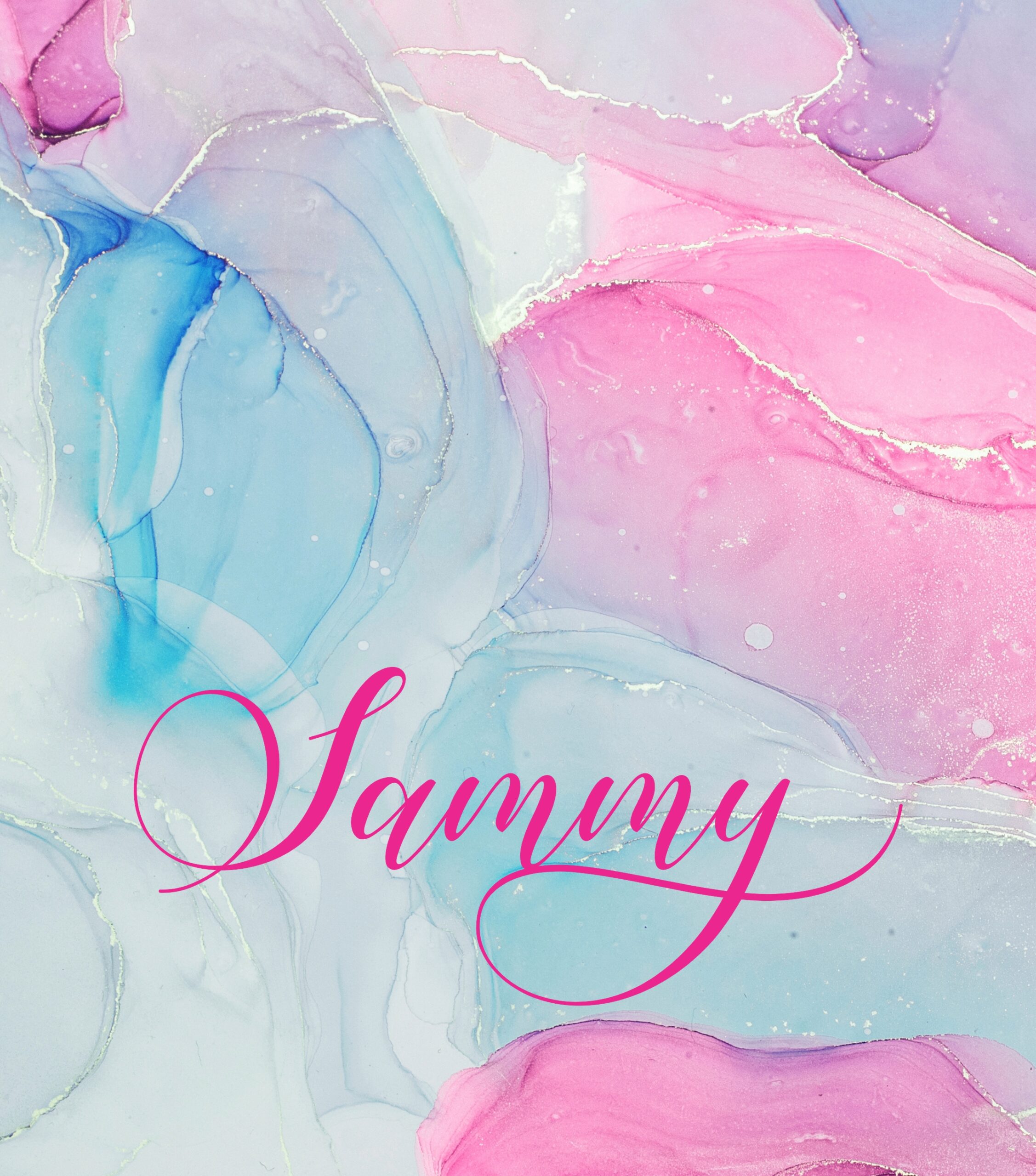 Pink n blue ink