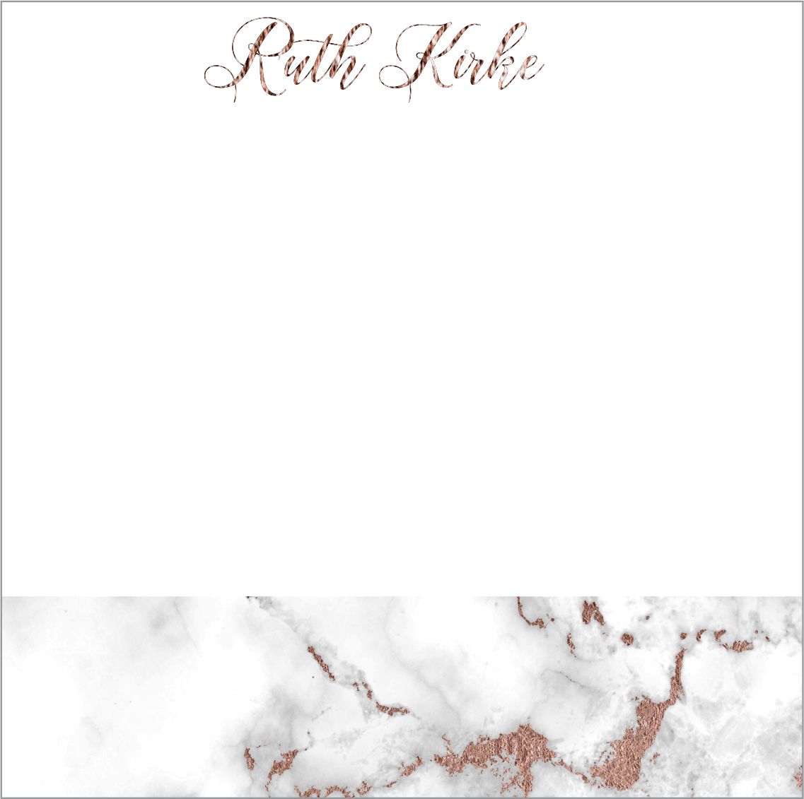 Rose gold and grey marble