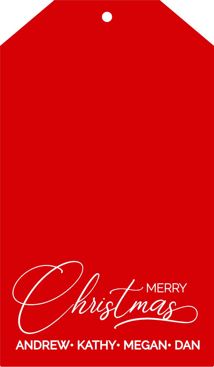 Christmas Merry on red
