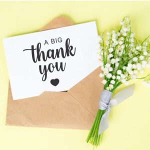 Notecards Foldover Thank You